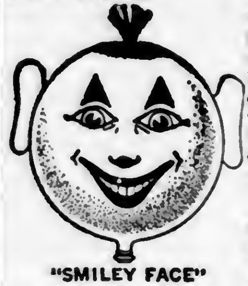 A Smiley Face Balloon Crop From A Gregory Toys Ad from page 20 of The Billboard March 18 1922 by The Gregory Rubber Co, Akron, Ohio 